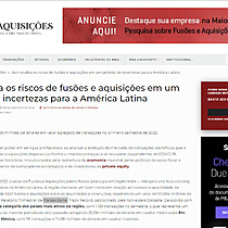 Aon analisa os riscos de fuses e aquisies em um perodo de incertezas para a Amrica Latina